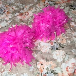 Hot pink Pom poms